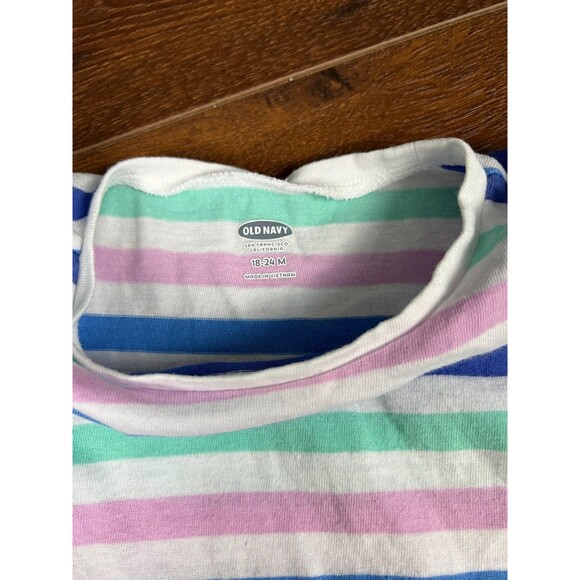 Old Navy Toddler Girls 18/24 Months Striped Tee and Black Skort Size 2T! - Picture 8 of 9